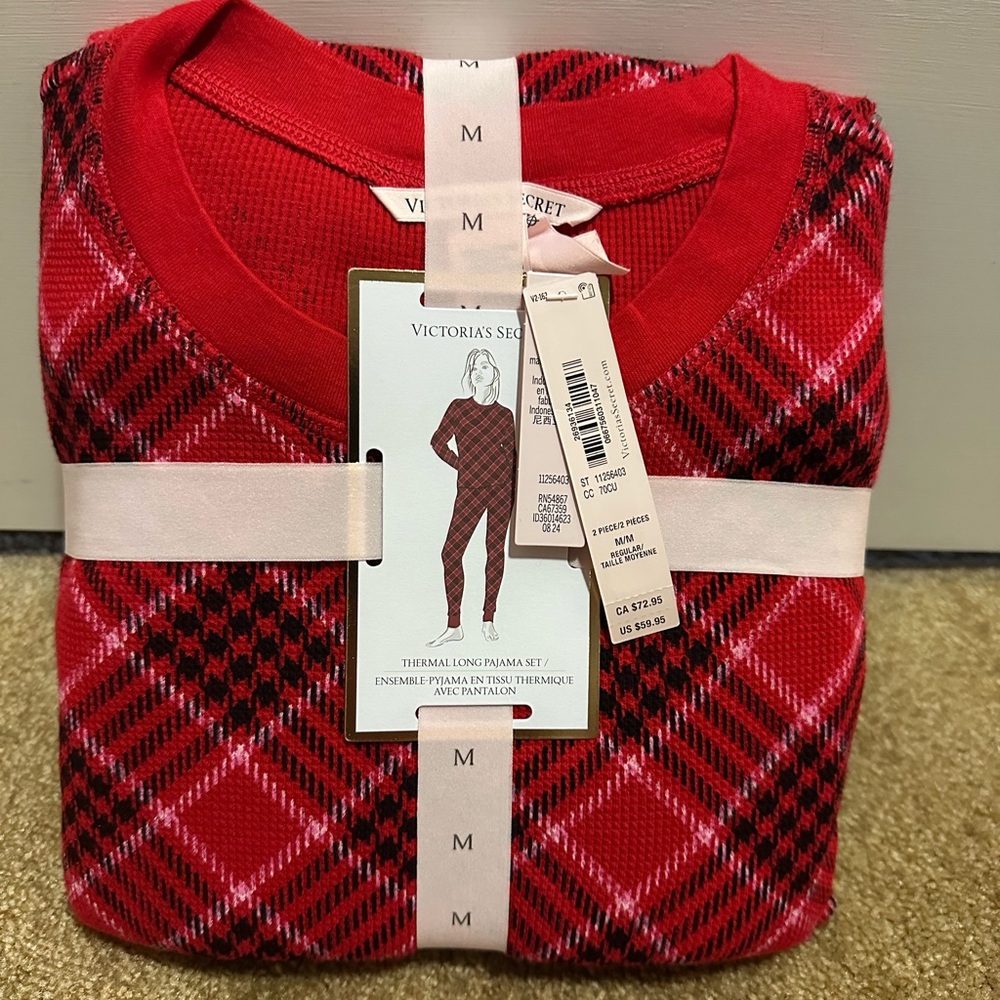 Victoria's Secret Red Plaid Pajama Set